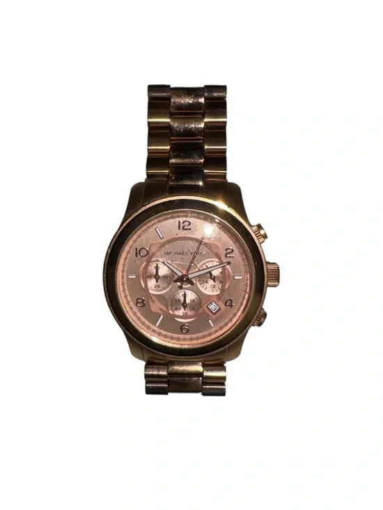 Michael Kors Rose Gold-Tone Ladies Chronograph Bracelet Watch