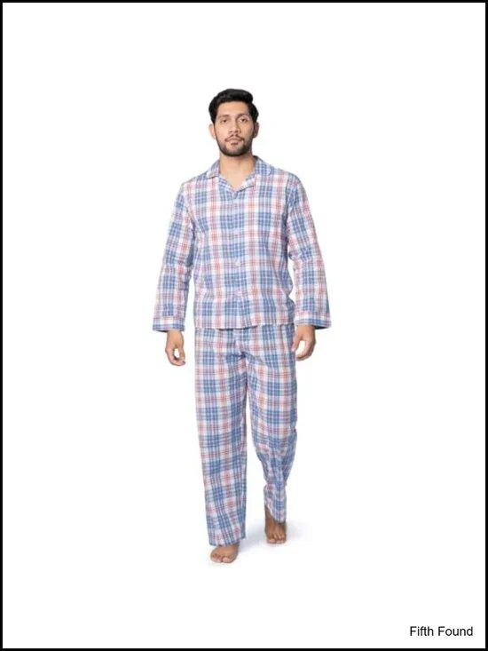 Men's Long Sleeve Broadcloth Pajama Set Sleepwear Lounge
