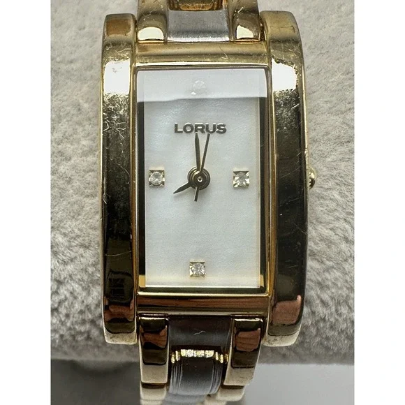 Lorus LR2113 New Battery Ladies Tank‎ MOP Watch 17MM 6