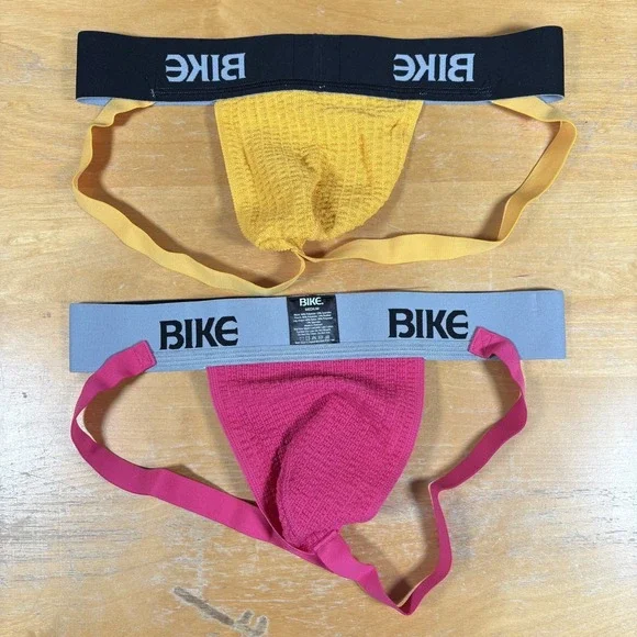 Bike Classic Jockstrap Men's Medium Yellow Hot Pink Lot of 2 New