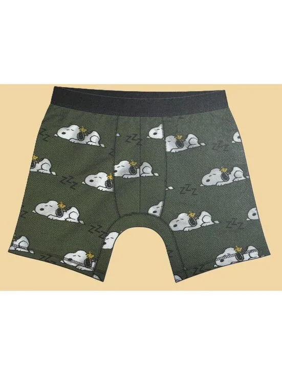 Bioworld Peanuts Snoopy Green Boxer Brief Men's Medium 32