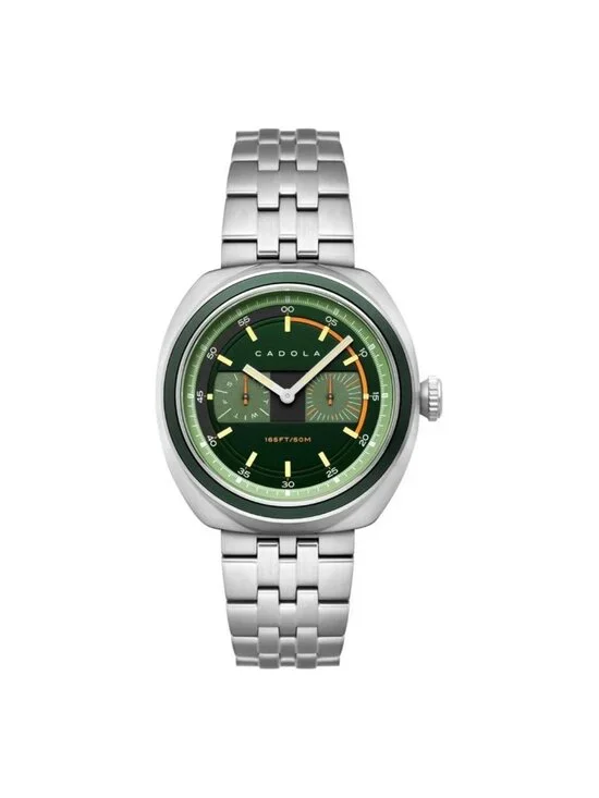 NWT Cadola Giulia GMT Quartz Green Dial Men's Watch