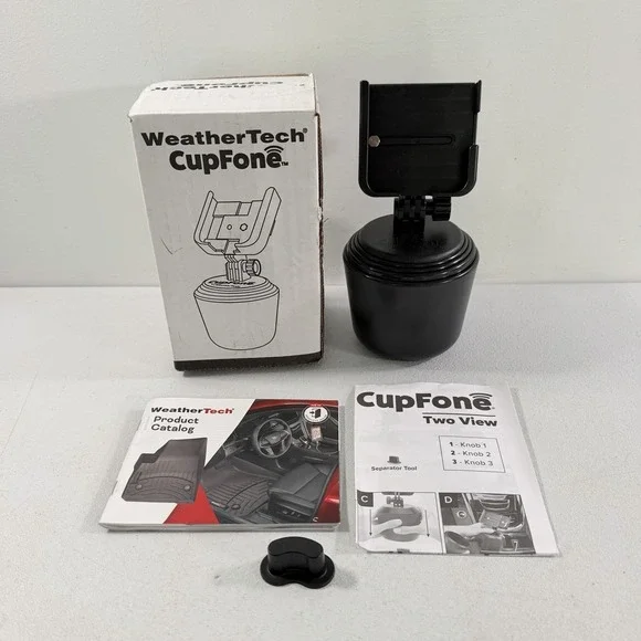 WeatherTech CupFone Universal Cell Phone Cup Holder Mount 8ACF5TV Black