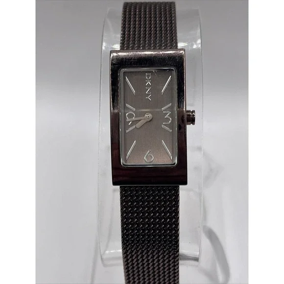 DKNY Women's Quartz Watch Mesh Metal Band‎ Brown NY-3808 New Battery
