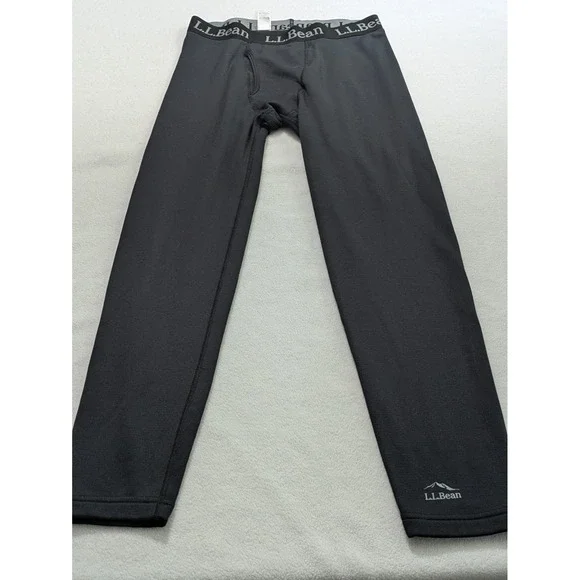 L.L. Bean Long Johns Mens Medium Black Thermal Base Layer Stretch Underwear