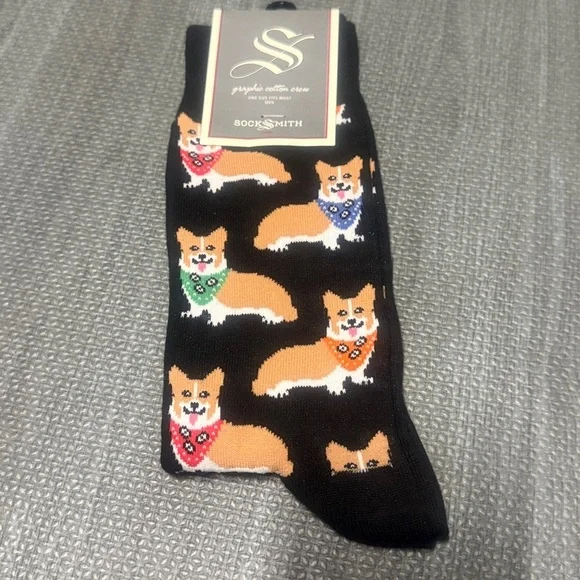 SockSmith Men’s Corgi Black socks