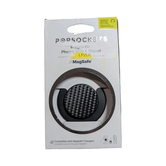 1-O‎ PopSockets PopGrip Magnetic Phone Grip & Stand MagSafe - Carbonite Weave