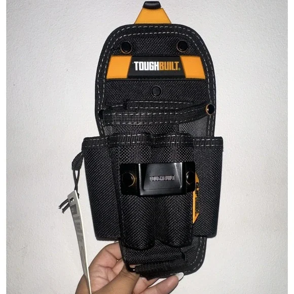 TOUGHBUILT ClipTech Clip-On Tool Pouch Belt Holster Technician Black/Yellow NWT