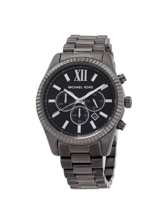 NWT Michael Kors Oversized Lexington Chronograph Men's Watch and Bracelet Set