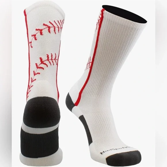 Crew Baseball/Softball Socks with Stitches by  MadSportsStuff - Size Large