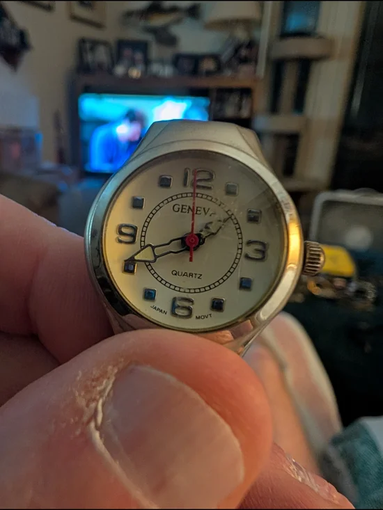Geneva Silver Quartz Watch - White Dial Japanese Movement With Brand New Battery