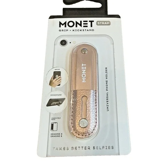 Set of 5 - Monet Strap Phone Grip & Kickstand‎ - Rose Gold / Pink