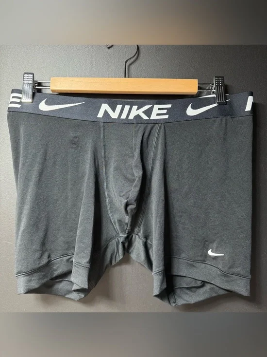 New Men's NIKE  Logo Dri Fit  Polyester Blend Boxer Brief L