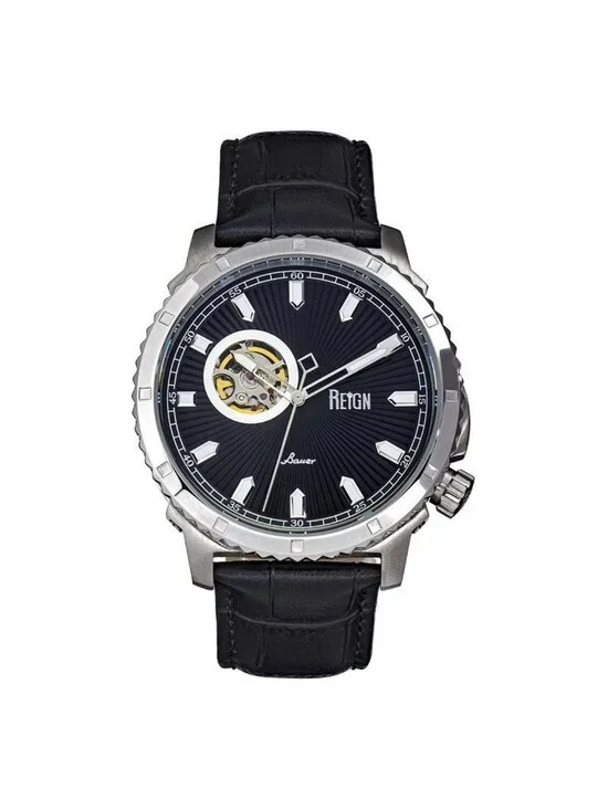 NWT Reign Bauer Automatic Black Dial Men's Watch