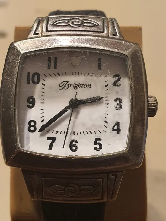 🦋10/$20🦋 Brighton Orchard Silver/White Leather Women's Watch