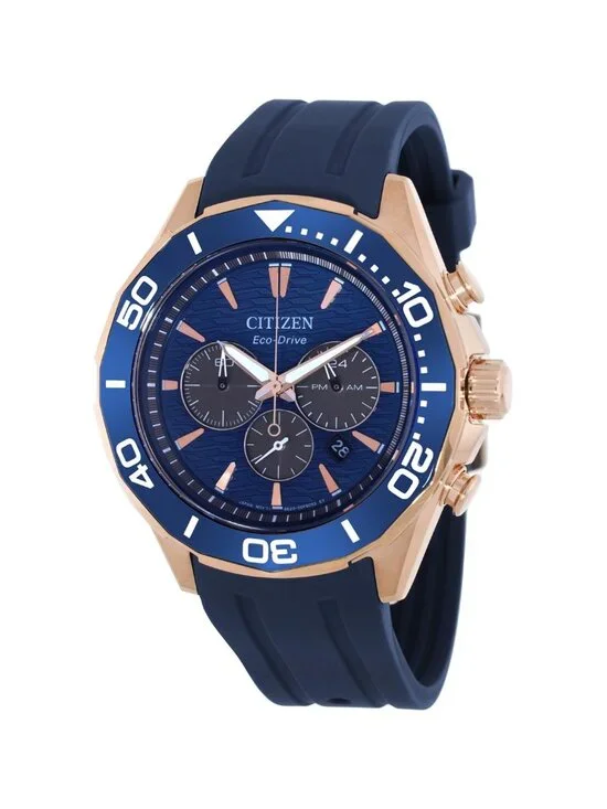 NWT Citizen Endeavor Chronograph Quartz Blue Dial Men's Watch
