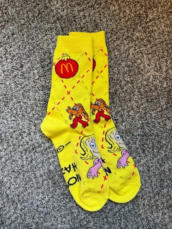 McDonald’s The Grinch Novelty Crew Socks Yellow