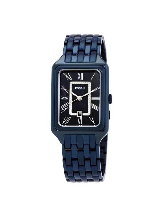 NWT Fossil Raquel Quartz Blue Dial Ladies Watch