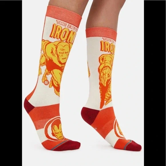 Stance Iron Man Socks, Size Medium, NWT