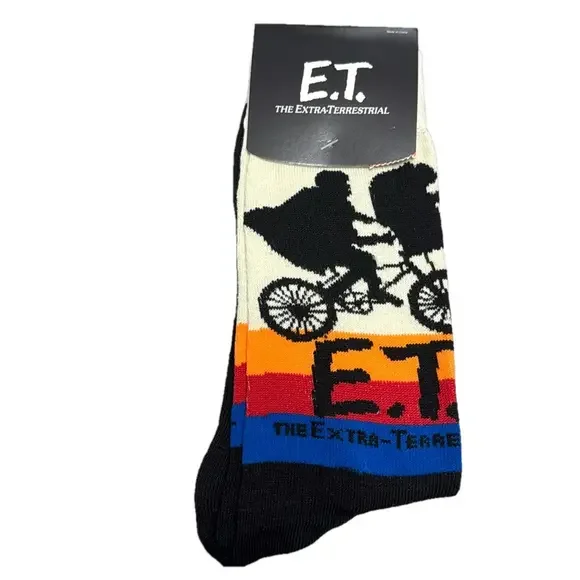 E.T. Universal Movie Casual Crew Socks NWT