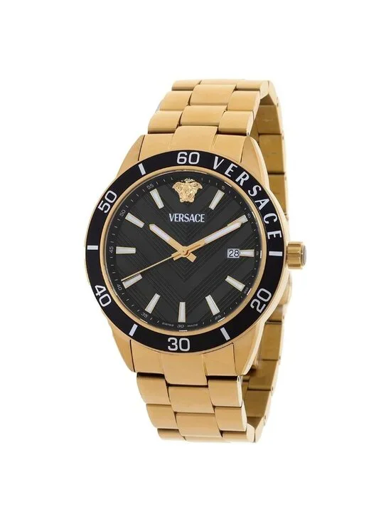 NWT Versace Greca Urban Quartz Black Dial Men's Watch