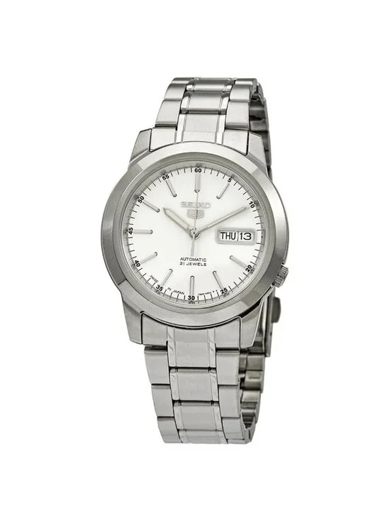 NWT Seiko Series 5 Automatic White Dial Men's Watch