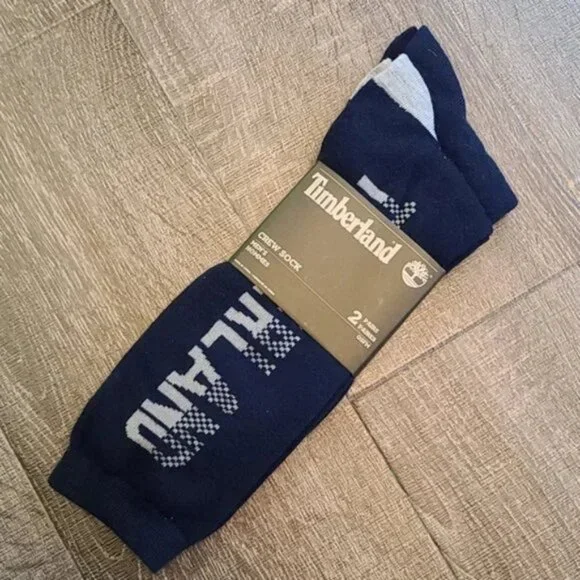 2 pair Timberland LOGO crew Socks