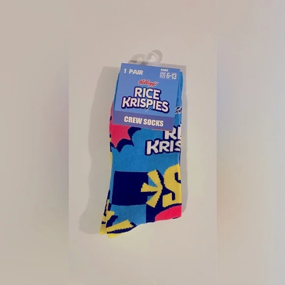 🔴Fun Novelty Socks Featuring Rice Krispies