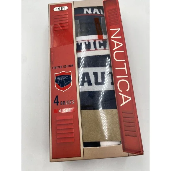 Nautica Mens Limited Edition 4 Pack Micro Briefs Waistbands Size Small 28-30 NEW