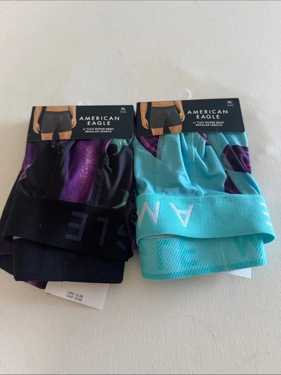 American Eagle Boxer Briefs Mens XL Eggplant Flex Lot of 2