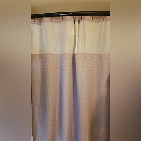 Purple Waffle Style Shower Curtain