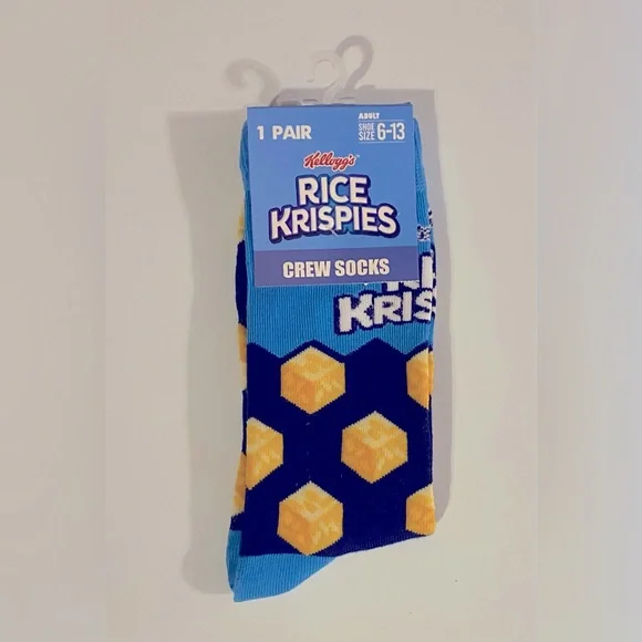 🔴 Fun Novelty Socks Featuring Rice Krispies