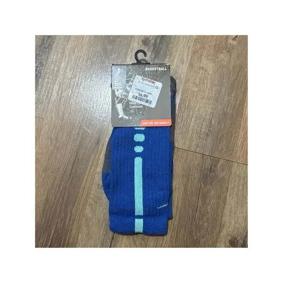 2013 Nike Elite Cushioned Basketball Dri-Fit Blue vintage Crew Socks