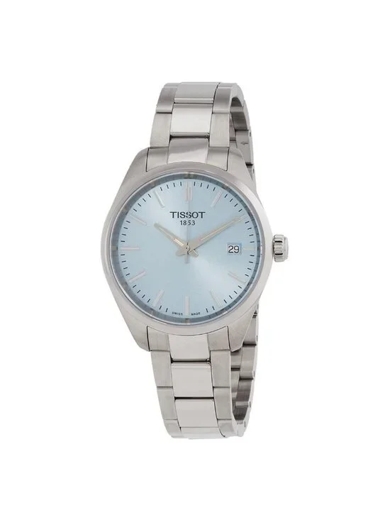 NWT Tissot PR 100 Quartz Ice Blue Dial Ladies Watch
