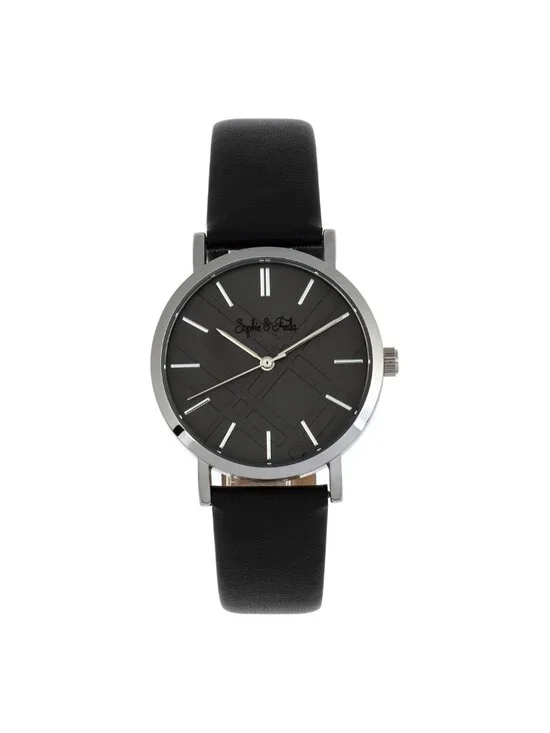 NWT Sophie And Freda Budapest Quartz Black Dial Ladies Watch
