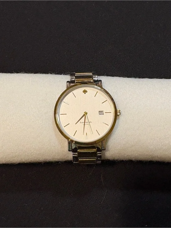 kate spade women’s Gold-Tone Stainless Steel Watch - White Dial