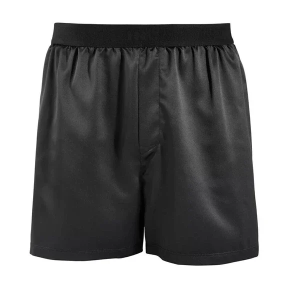 𝅺INC Black Men's Satin Look Boxer Shorts - S