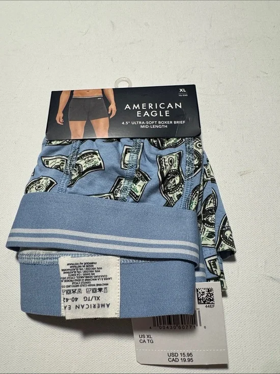 American Eagle Boxer Briefs Mens XL Money Print