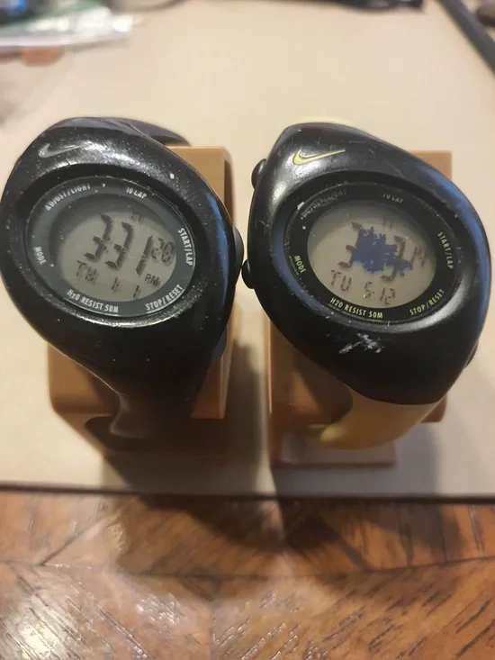 🦋10/$20🦋 Lot of 2 Nike Bowerman Series Digital Alarm Chrono Women's Watches
