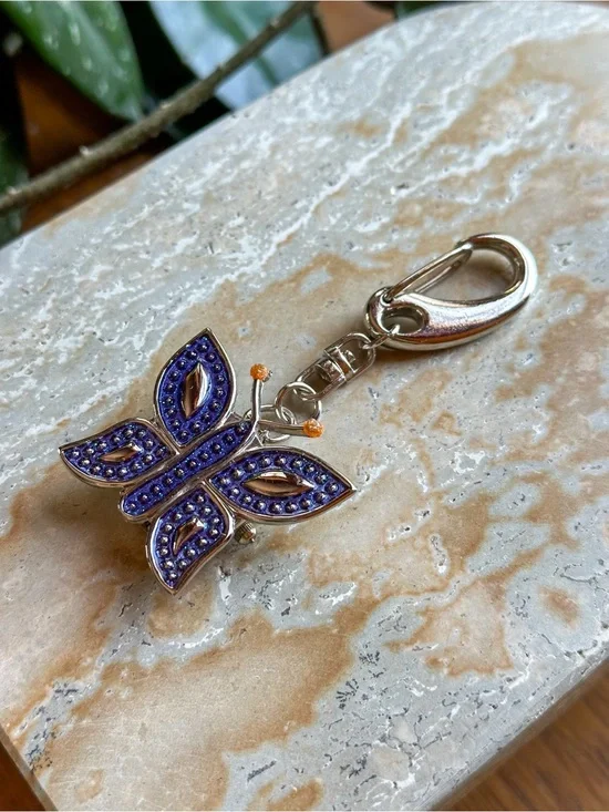 Vintage Y2K butterfly watch key chain or bag charm