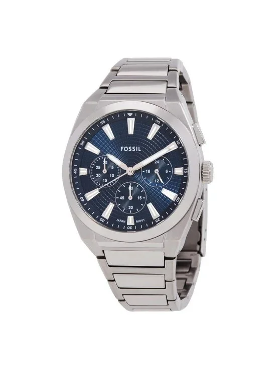 NWT Fossil Everett Chronograph Quartz Blue Dial Men's Watch