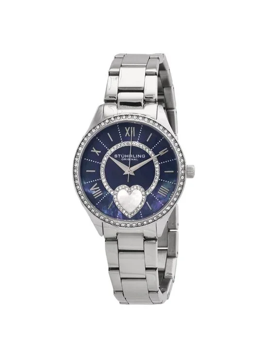 NWT Stuhrling Original Symphony Quartz Blue Dial Ladies Watch