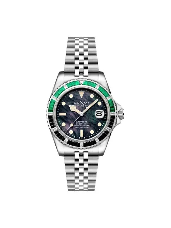 NWT Duxot Atlantica 40 Rainbow Automatic Black Dial Men's Watch