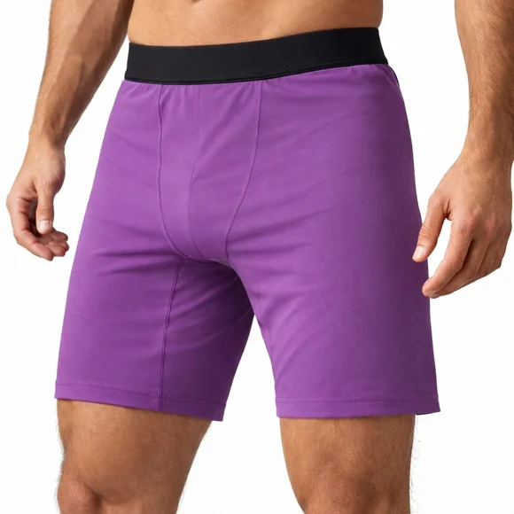 Lululemon Men's Compression Boxer Brief‎ Shorts Purple Size M Gym Training