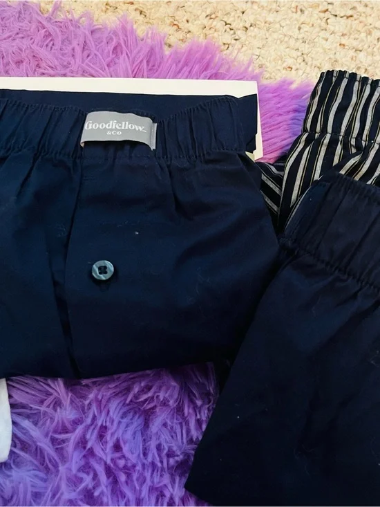 Goodfellow & Co Navy Blue Men's Boxer Shorts with Striped Waistband 3 pairs