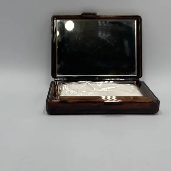 Lucite‎ Tissue Box & Mirror Compact Set From Holiday Inn Des Moines Iowa Rare