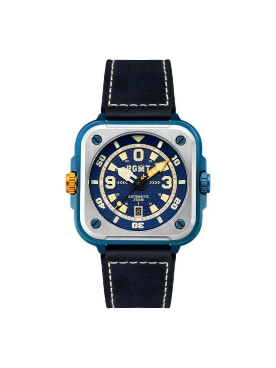 NWT Rgmt Pershing Automatic Blue Dial Men's Watch