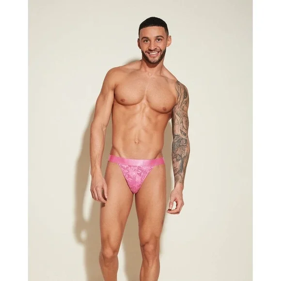 Cosabella pink Lace Sports Brief Mid-Rise Comfortable Luxury Underwear M‎