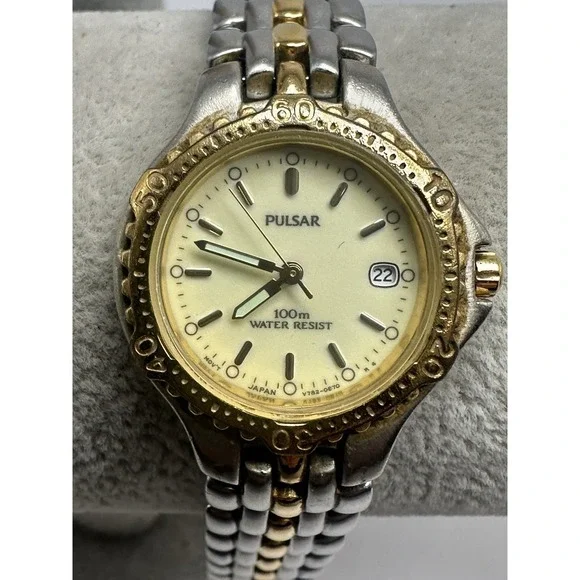Pulsar V782-0510 New Battery Ladies Watch 27MM 5.75