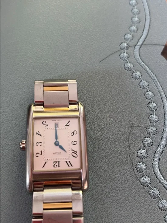 Coach Swiss Quartz Watch W502B Silver Steel Rectangle